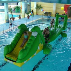 Schnappi, aufblasbare Wasser-Hüpfurg mit Spielelementen