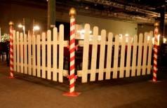 Zaunelemente nostalgisch (je 2m Element) / Jahrmarkt / Zaun / Abtrennung / Weihnachtsmarkt
