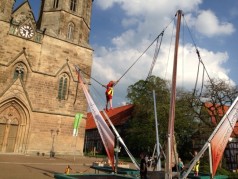 4er Bungee Trampolin / Bungeetrampolin / Bungee Springen / Quarter Tramp / Bungee Anlage / Trampolin
