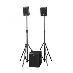 DJ – Anlage, Beschallungsanlage / Lautsprecher PA System Komplettset mit Anschluss für Laptop / Ipod