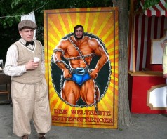 Fotowand Jahrmarkt 1900 , Kettensprenger Fotowand , Jahrmarkt Fotowand