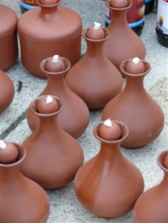 Öllichter Terrakotta , Tisch Dekoration