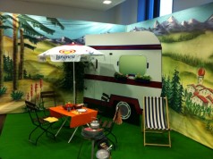 Campingwagen Kulisse – Campingplatz Szenerie