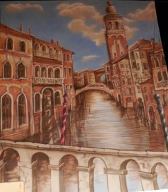 Bühnenbild Venedig Canale Grande , Themendekoration Venedig
