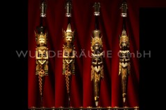 Buddha-Stelen (Set mit 4 Stück)