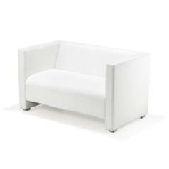 Loungesofa, Sofa, Loungemöbel, weiß, 2-Sitzer