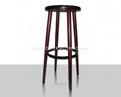 Barhocker rustikal, dunkles Holz – mit/ohne Lehne