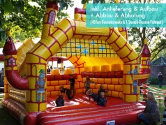 Hüpfburg Schloss XXL – 5,5 x 6,5 m mit Dach!  (inkl. Anlief. u. Aufbau + Abbau u. Abhol. im Umkreis)