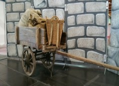 alter Handwagen, Marktkarren, Herbst Dekoration, Erntefest