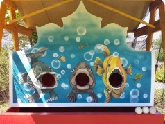 Wurf Spiel Fische, Kinderspiele, Maritime Spiele, Fischerfest Spiele