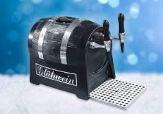 Glühweinerhitzer – Durchlauferhitzer für Glühwein in Fassform, 2-leitig