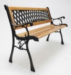 Holz – und Gussparkbänke, Parkbank, Bank, Holbank, Gussbank, Dekoration