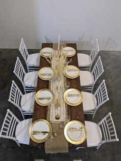 Rustikaler Holztisch aus alten Bohlen / Vintage Esstisch / Banketttisch, Holzbohlentisch, dunkel