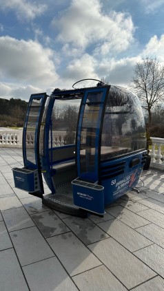 8er XL Gondel Skigondel Berggondel Seilbahn Besprechungsraum Meeting mit Tisch für 8 Pers., Heizung,