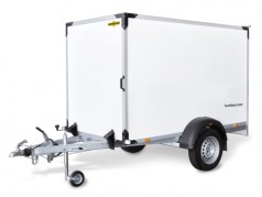 Kofferanhänger abschließbar 1500 kg gebremst – 100 km/h 3010 x 1510 x 1800 = 8,69 m³ Ladevolumen