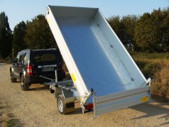 Rückwärtskipper Kipper Hochlader 1500 kg 100 km/h Laubgitteraufsatz 600 mm möglich 2680 x 1500 x 300