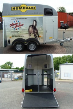 2er Pferdeanhänger 2000 kg 3157 x 1714 x 2364 gebremst 100 km/h Pferdetransporter