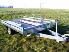 3er Motorradanhänger 1500 kg gebremst bis 3 Motorräder 100 km/h 3010 x 1890 mm mit 2 Seiten Reling