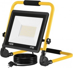 Arbeitsleuchte 100 W LED Baustrahler 8500 LM warmweiß LED Fluter Floodlight mit IP66 Wasserdicht