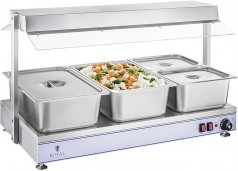 Suppenstation Warmhalteplatte Wärmetheke Speisenwärmer Buffetwärmer 1.550 W Arbeitsplatte 100 x 50
