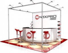 Messestand 3 x 3 Quadrat Traversen Alu 3 x 3 x 2,5 m = 9 m³