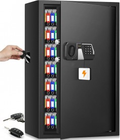 Schlüsseltresor Schlüsselschrank Schlüsselsafe feuerfest mit Zahlencode für 144 Schlüssel mit seitli