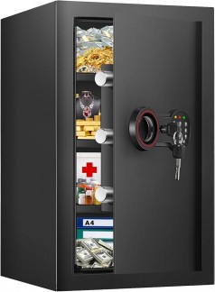 Geldtresor 75 L großer Tresor Messetresor feuerfest digitaler Safe mit Zahlenschloss DREI herausnehm