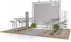 Messestand Alu 3 x 3 x 2,65 = 9 qm Traversen zielgerichtete Kundenansprache