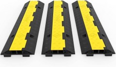 Kabelschutzmatte Kabelbrücke Überfahrschutz 3er Pack 2 Kanal 101 x 25 x 5 cm für Kabel aus handelsüb
