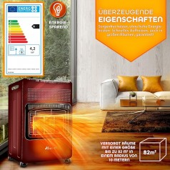 Gasheizung 1500 W 2800 W 4200 W Gasheizer Gasofen Gasheizofen mit 3 Stufen Infrarot Gasheizgerät abs