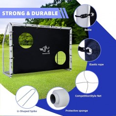 Fußballtor 180 x 60 x 120 cm Torwand für Erwachsene und Kinder Fußballtorwand mit Bällen zum Spielen