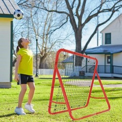 Fußball tragbares Fußballtor mit Stahlrahmen und Rebound-Netz Winkel einstellbar 4 Winkel einstellba