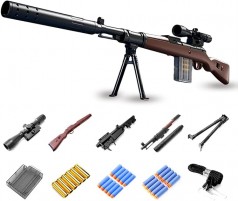 Scharfschützengewehr mit weichen Bällen Soft-Bullet-Scharfschützen-Spielzeugpistole mit Fernrohr + S