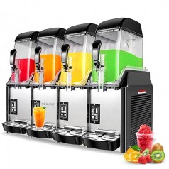 4er Slusheis Maschine 48 L kommerzieller Slush-Eisbereiter Slusheis Slushy-Maker 4 x 12 l