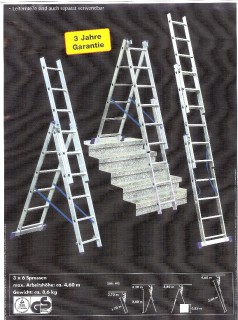 Aluvielzweckleiter Arbeitshöhe bis 4,60 m