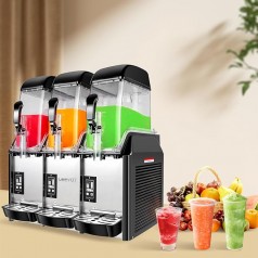 Kommerzielle Slush-Maschine 3 Tanks 36 Liter 1100 Watt Margarita-Maschine Gefriergetränke