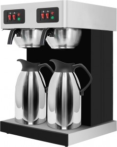 Filterkaffee Maschine 2 x 2 Liter 3,8 kW inkl. 2 Isolierkannen große Kapazität an Kaffee für Gastro