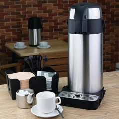 Teekanne Pumpkanne Kaffeekanne Thermoskanne Isolierkanne Airpot 5L 445 x 172 mm Edelstahl Infuser
