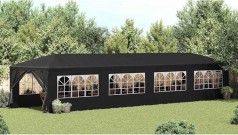 Partyzelt Pavillon Gartenzelt Bierzelt Gartenpavillon 3 x 12 m Anthrazit