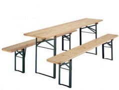 Bierzeltgarnitur / Brauerei Garnitur / Bierbank / Biertisch / Biergarten Möbel