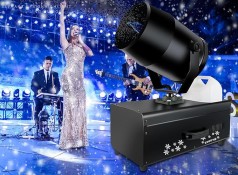 Schneemaschine 3500 Watt Schneegeneratormaschine Profigerät 6 – 8 m Fernbedienung Party-Event-Bühne