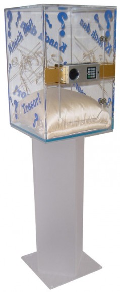 Tresor Gewinnspiel/ Tresor/ Glückstresor/ Glastresor/ Gläserner Tresor