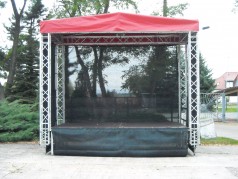 Bühne mit Sattel Dach 4×3 – 12m² für kleine Stadtfest, Präsentation, Events etc.