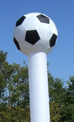 Airtube Fussball / Luftsäule / Fussball Deko / Werbefussball