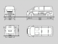 VW T6 Transporter mit langem Radstand