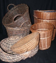 Körbe , Weidenkorb , Flechtkorb