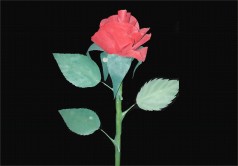 Rote Rosen 2,5m , Blumen Dekoration , Hochzeit