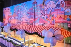 Jahrmarkt Feswiesen Kulisse, Dekoration, Oktoberfest, Oktoberfestdekoration,Wiesn