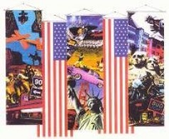 USA Motiv Textilbanner, Kulisse
