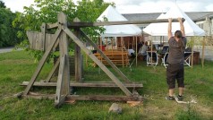 Katapult, Wurfmaschine, Steinschleuder, Mittelalter Dekoration, Blide